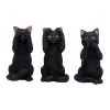 Drei Weise Schwarze Katzen -Karnevalsbekleidungsgeschäft drei weise schwarze katzen three wise felines cat figures 39524 01