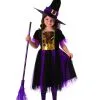 Magic Glitter Hexe Kinderkostüm -Karnevalsbekleidungsgeschäft glitter hexe mit pailletten kinderkostuem halloween kostuem fuer kinder halloween witch kids costume 50321