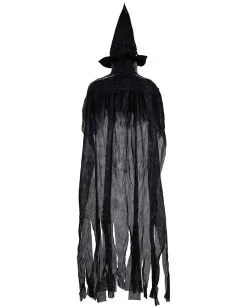 Böse Hexe Hängefigur Grau 180cm -Karnevalsbekleidungsgeschäft graue hexe haengefigur 180cm grey witch hanging figure halloween figur zum aufhaengen 53367 3