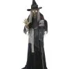 Spooky Witch Halloween Animatronic -Karnevalsbekleidungsgeschäft greifende hexe halloween animatronic halloween figur mit sound und bewegung lunging haggard witch 26771