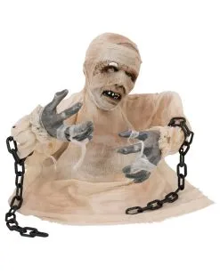 Mumie Halloween Animatronic 40cm -Karnevalsbekleidungsgeschäft groundbreaker mumie animatronic 40cm halbierte mumie halloween dekofigur animated mummy 36298 02