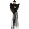 Schwarze Hängende Hexe Mit Totenschädel 53cm -Karnevalsbekleidungsgeschäft haengende hexe mit totenkopf schwarz black hanging ghost stream dress halloween haenge deko 53800