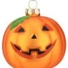 Halloween Jack O'Lantern Glas Christbaumkugel Ø7,6cm 2 Halloween Jack O'Lantern Glas Christbaumkugel Ø7,6cm -Karnevalsbekleidungsgeschäft halloween kuerbis glas weihnachtskugel halloween und horror weihnachtsdeko jack o lantern pumpkin hanging ornament 54760