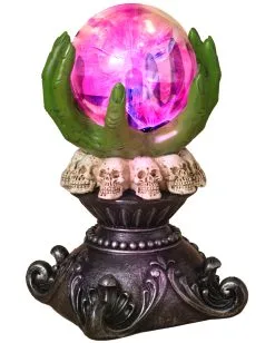 Hexenhände Mit Leuchtender Wahrsagekugel