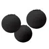 Schwarzes Papier Lampion Set 3tlg. -Karnevalsbekleidungsgeschäft papier lampion set 3tlg schwarz 37546