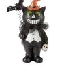 Hexenkatze Im Smoking Und Hexenhut Figur 19cm -Karnevalsbekleidungsgeschäft schwarze katze im smoking mit hexenhut und fledermaus figur 19cm kinderfreundliche halloween dekoration halloween kinderparty katzen dekoration 53779