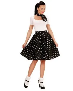 50ies Rock & Halstuch Schwarz