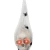 Totenkopf Im Spinnencocon -Karnevalsbekleidungsgeschäft totenkopf im spinnen cocon totenschaedel mit spinnenlarven halloween deko 18086 01
