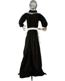 Zombie Dienstmagd Mit Licht & Sound 155cm -Karnevalsbekleidungsgeschäft zombie dienstmaedchen mit licht und sound 155cm zombie maid with light and sound halloween animatronics 53364 3